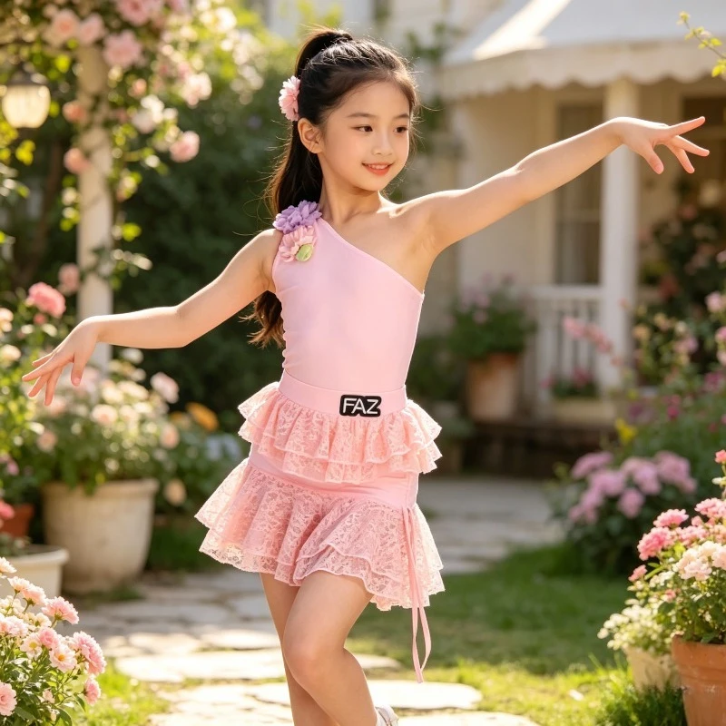 

Girls New High-end Latin Dance Costume for Samba Bullfight Cha Cha Rumba Stage Performance Dress Performance Accessories