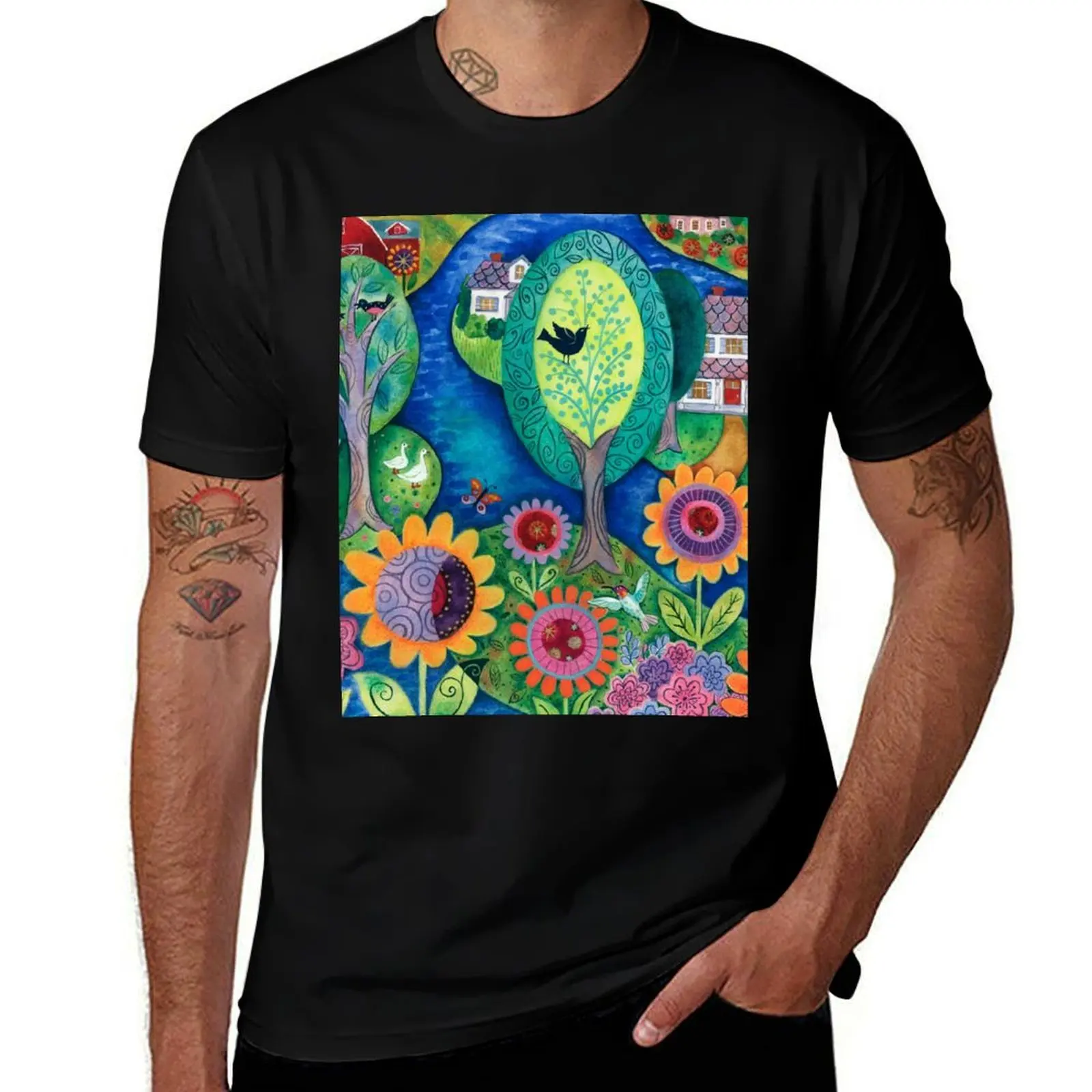 

Summer Garden T-Shirt funny t shirts cotton anime tshirt