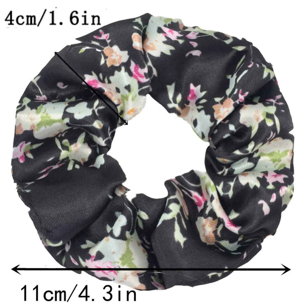 6pcs/lot Satin Scrunchies Elastic Hair Bands Fashion Women Accessories Ponytail Holder Ties Rubber Bands Print Leopard Bandanna