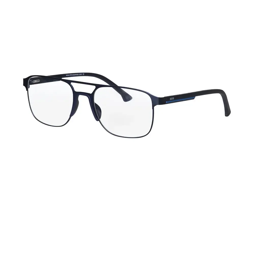 SHINU Multifokalbrille Nah- und Fernlesebrille Multifokal Herren Standardrezept Schneller Versand Metallrahmen Größe 138 mm