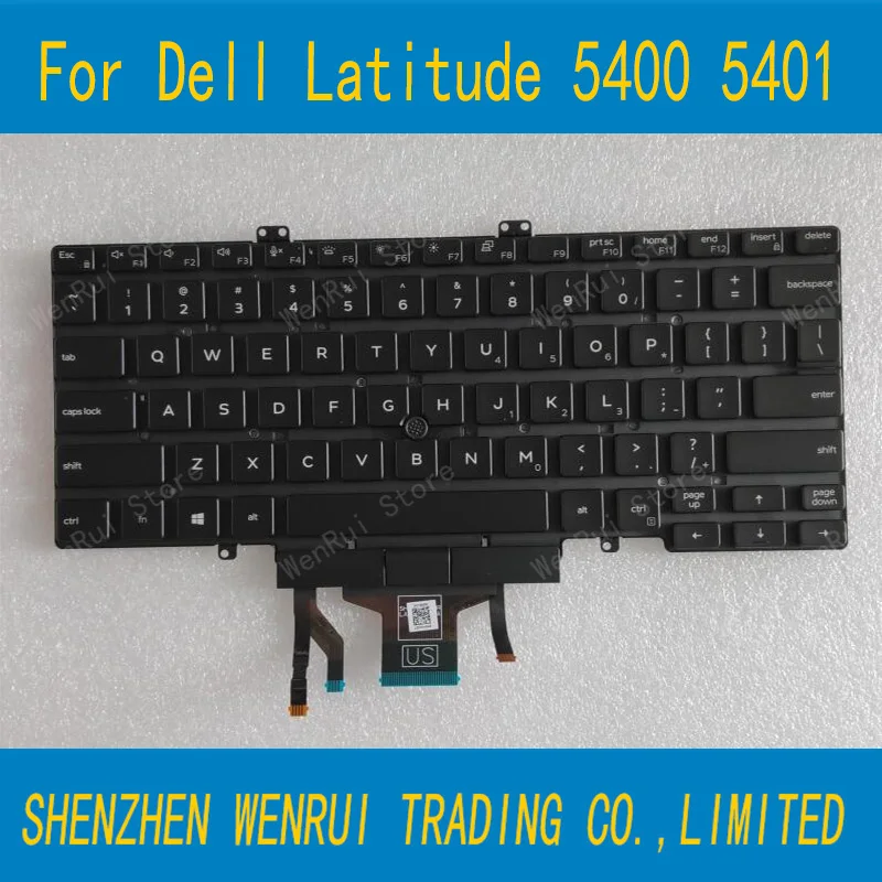 

Новая Подлинная двухточечная клавиатура 3J9FC для Dell Latitude 5400 5401 с подсветкой