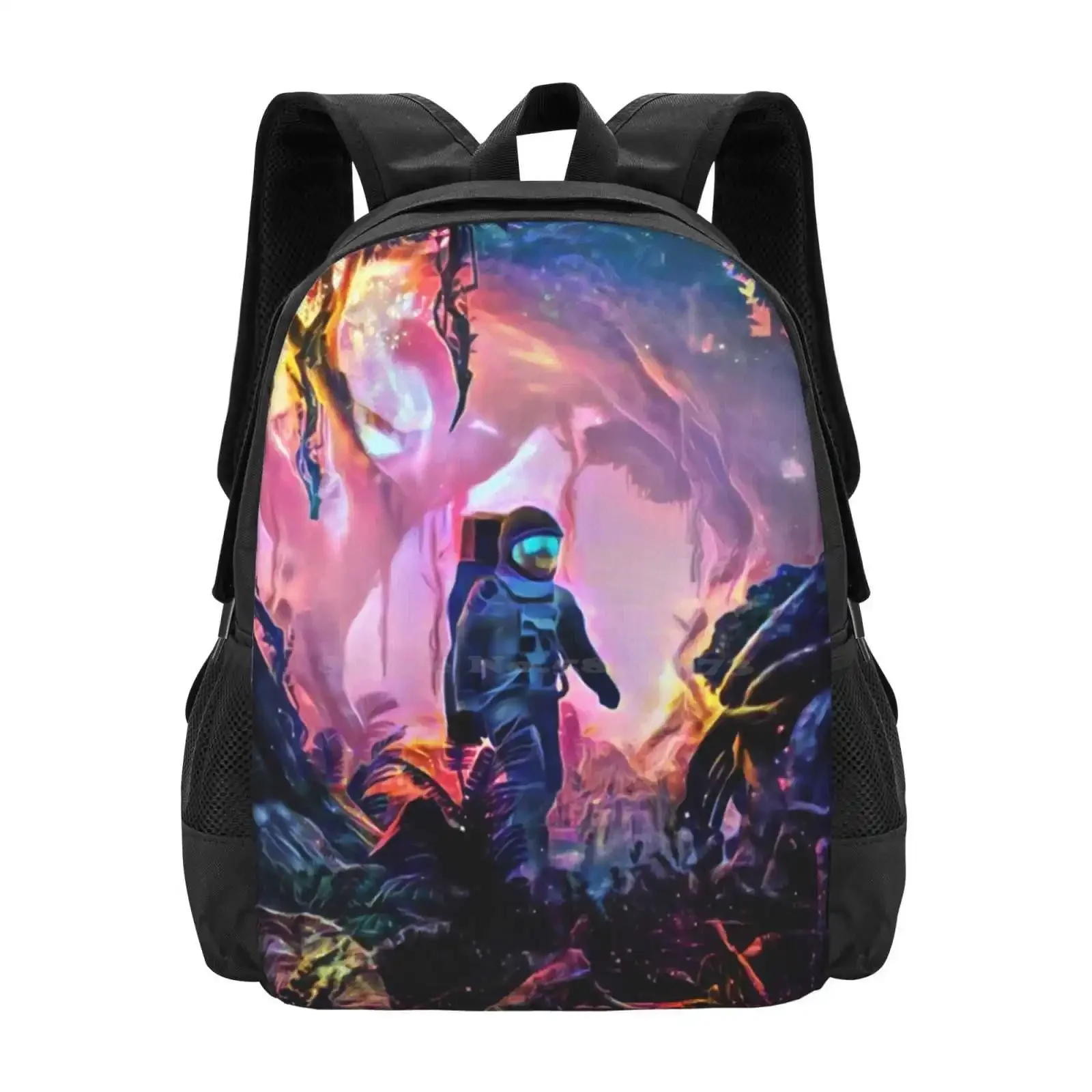 الغابات الكونية رائجة البيع حقيبة مدرسية على ظهره حقائب الموضة نجوم غالاكسي الكون القمر السماء الزرقاء كول الغريبة رائد الفضاء الكوني كوزموس #1