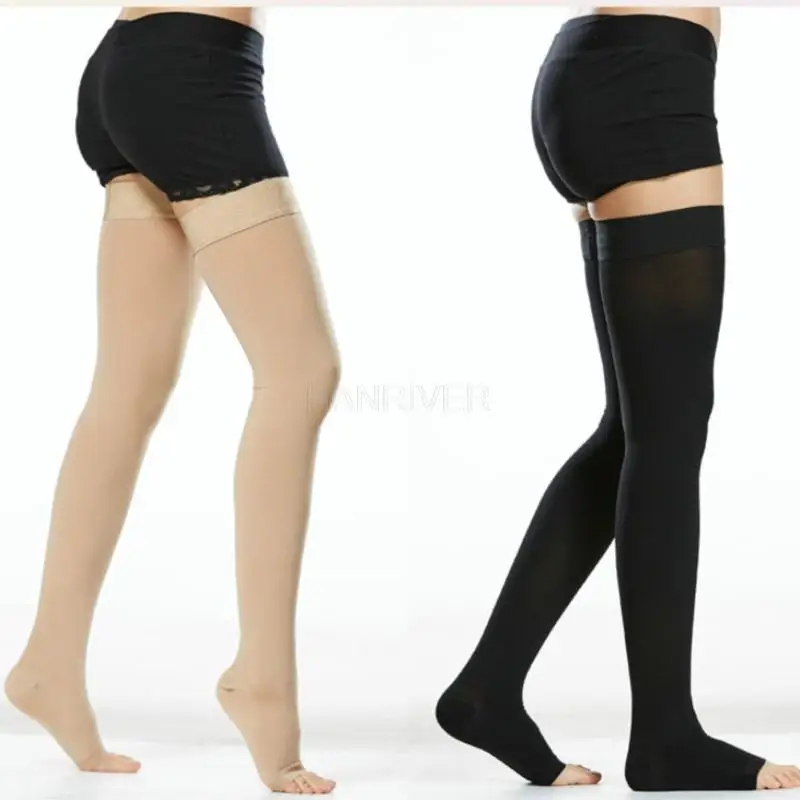 2Pcs Medical Varicose Elastic Stockings Secondary Pressure 20-30mmhg Anti-thrombotic Sports Compression Socks Long Tube