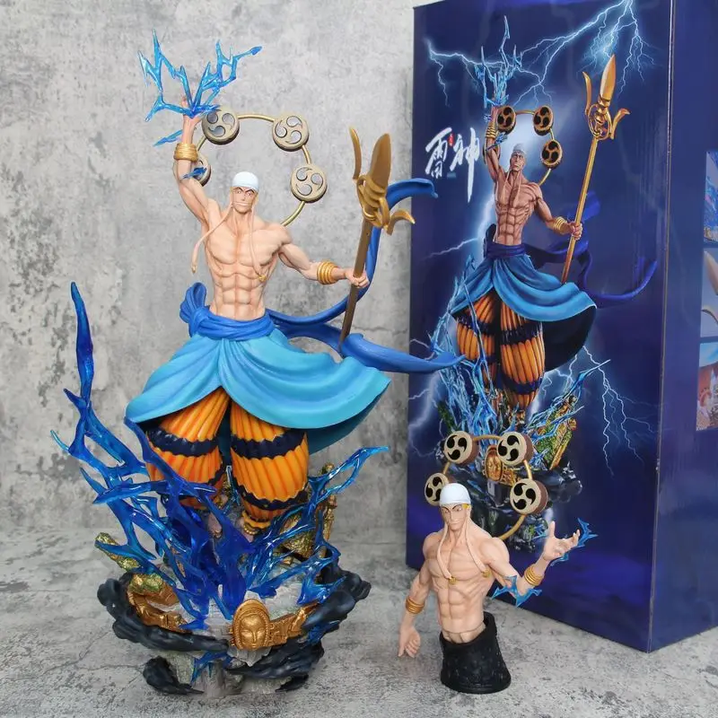 One Piece Anime Figure Super Sized Thunder God Enel Figurine Gk Decoration Model Ornament Statue Gift Toy Arts Crafts