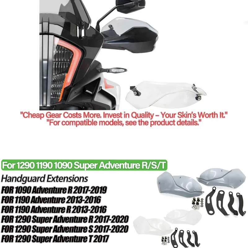 

For 1290 1190 1090 Super Adventure R/S/T 2013-2020 2019 2018 2017 2016 Handguard Extensions Hand Shield Protector Windshield