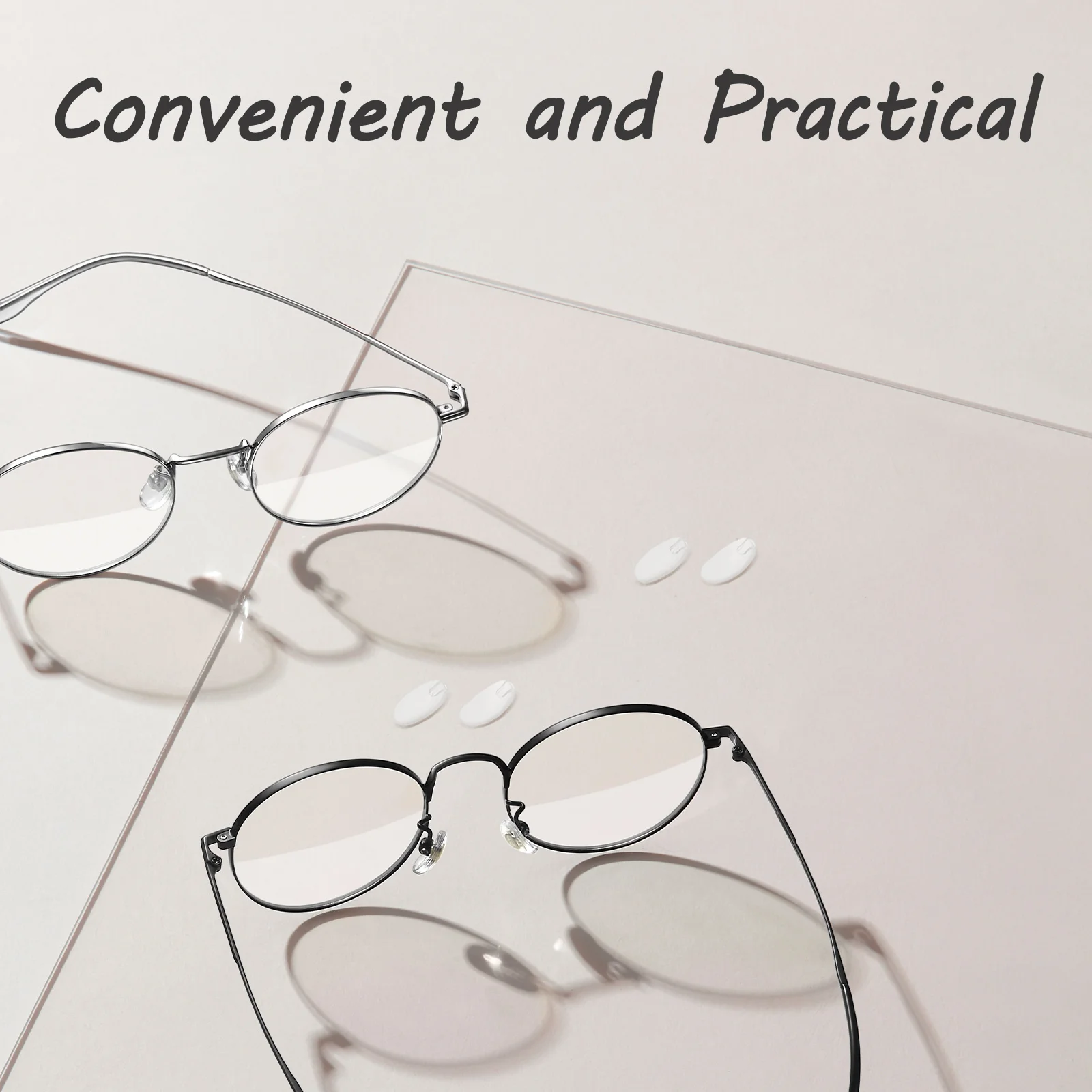 

Glasses Nose Pad Replacement Clear Soft Pvc Anti-Slip Eyeglass Cushions For Rimless Frames Universal Fit Eyewear