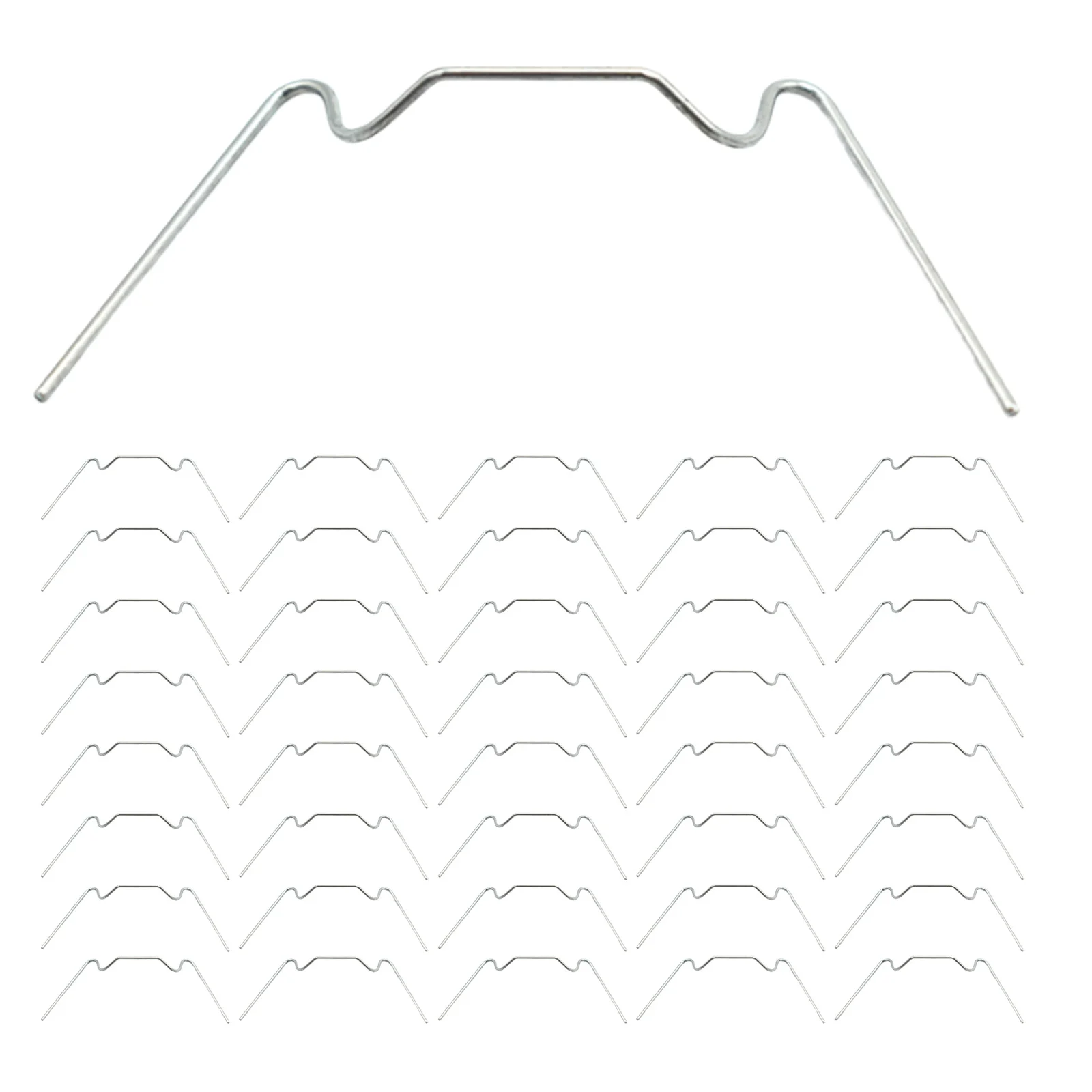 

150pcs Stainless Steel W-Shaped Nails For Garden Tarp Fixing Glass Pane Clamps Iron Greenhouse Clips Wire Fastening Clips