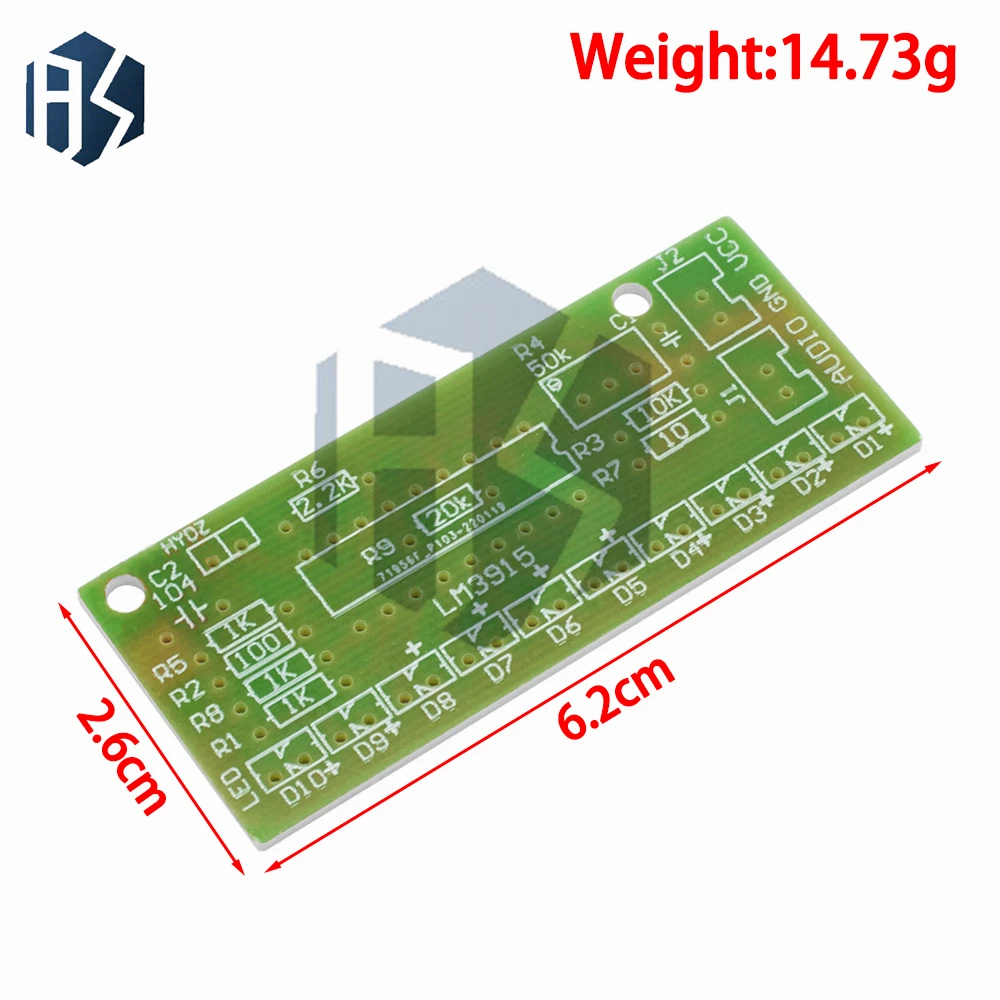 Indikator Tingkat Audio 10 Lucu LM3915 Kit DIY Rangkaian Indikator Audio Elektronik