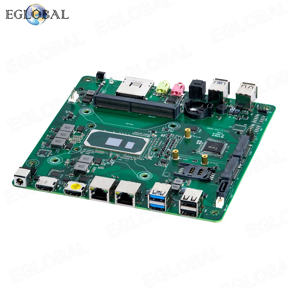 EGLOBAL 10th Gen Industrial Fanless Mini PC Intel Core i7-1065G7/i5-1035G4 32G RAM 512G SSD Indutrial Computer HDMI 2*LAN 2*COM