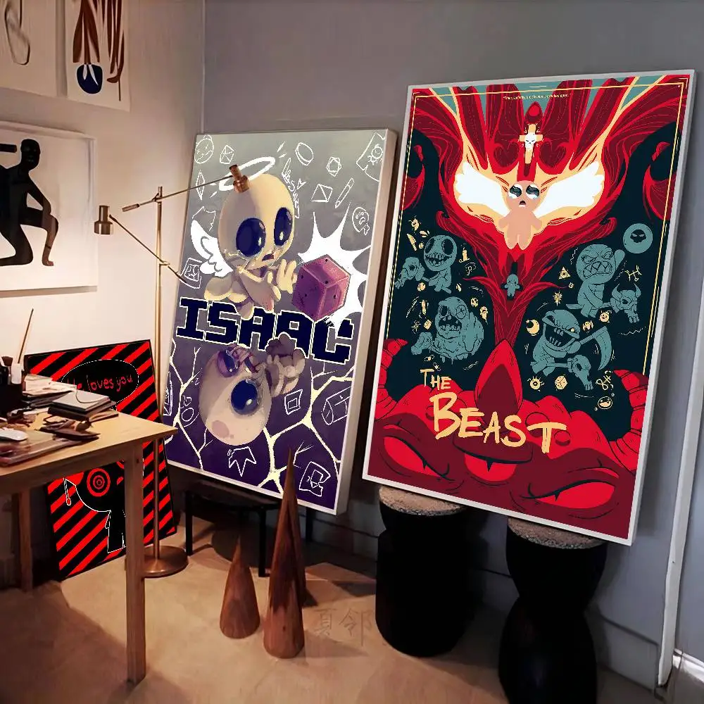 Game The Binding Of Isaac Classic Vintage Posters Decoracion Painting Wall Art White Kraft Paper Kawaii Room Decor