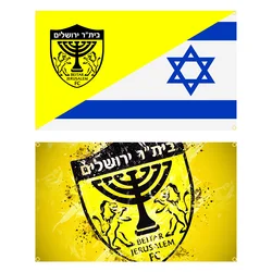 90x150cm Half FC Beitar Jerusalem Half Israel Flag Polyester Printed Football Game Home Outdoor Banner For Decoration