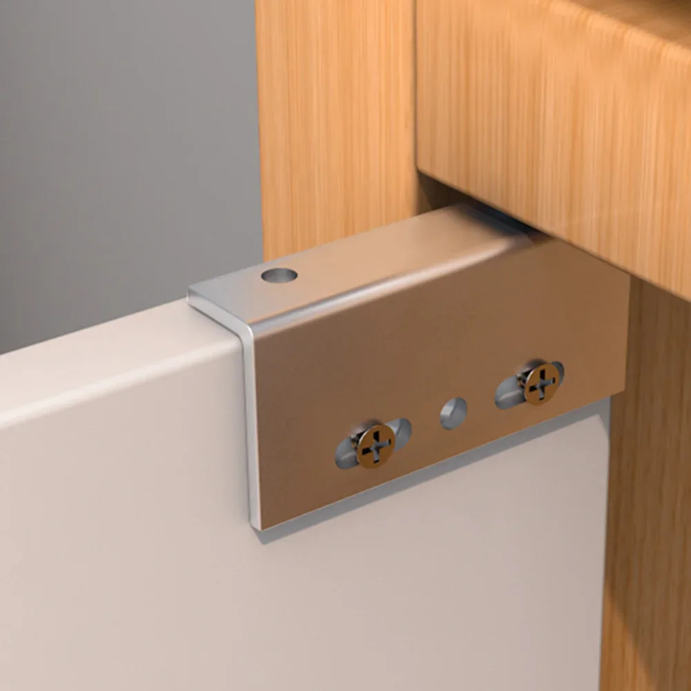 2pcs/4pcs Iron Right Angle Pivot Hinge Set For Wooden Doors  Furniture Cabinets Installation With Screws Plastic Covers