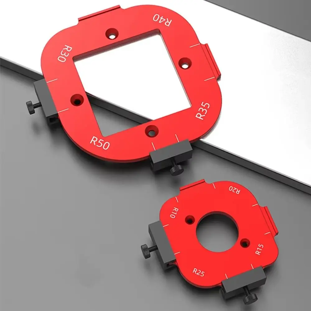 

R10-R50 Radius Jig Woodworking Router Templates Reusable Aluminum Alloy Arc Angle Positioning Template DIY 4 in 1