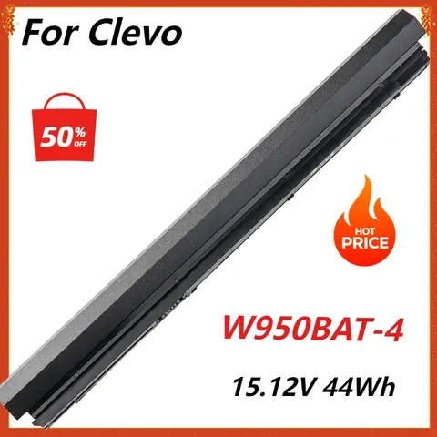 W950BAT-4 노트북 배터리, Clevo W950JU W950KL W950KU W950LU W950TU 44WH 용