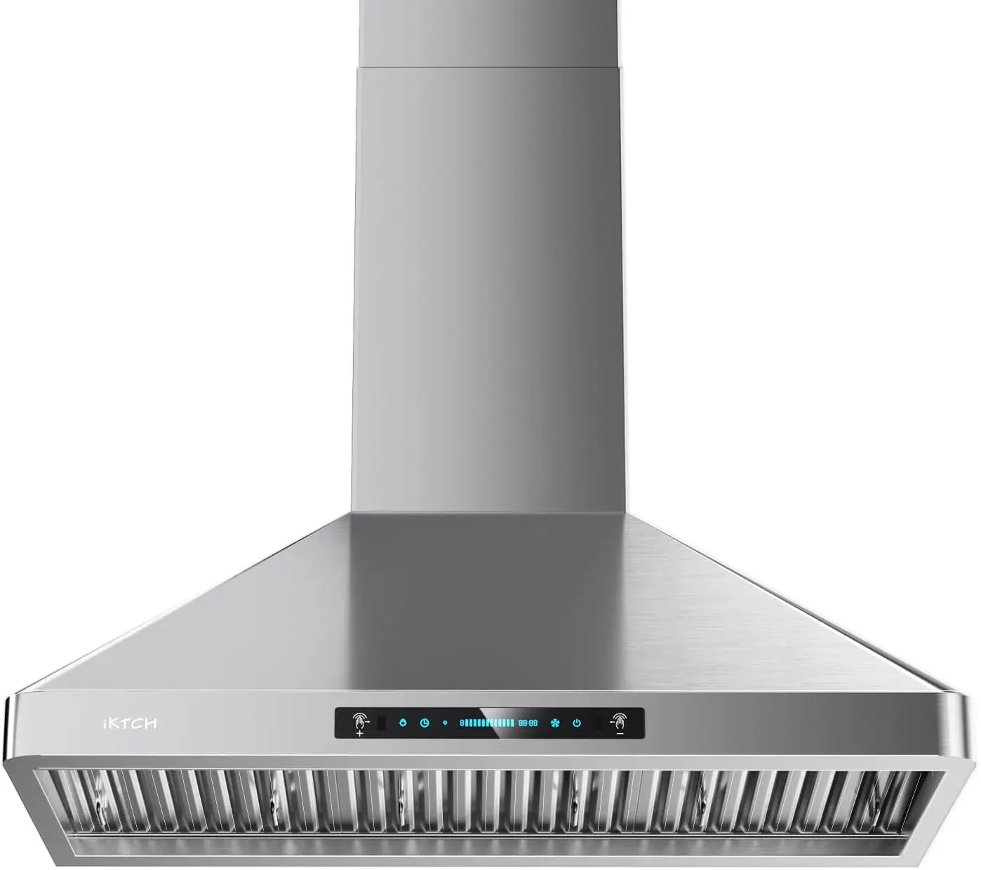 

30-дюймовое настенное крепление Ran Hood 900 CFM Нержавеющая сталь, сенсорное управление, 4-скоростной вентилятор, регулируемые светодиодные фонари, канальные каналы