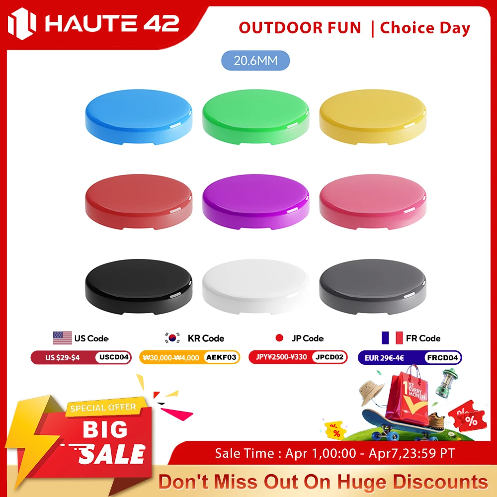 

Haute42 Hitbox Cross Keycaps for Leverless Arcade Controller Mini Hitbox Button Caps Colorful DIY 20.6mm Low Profile Keycaps 8PC