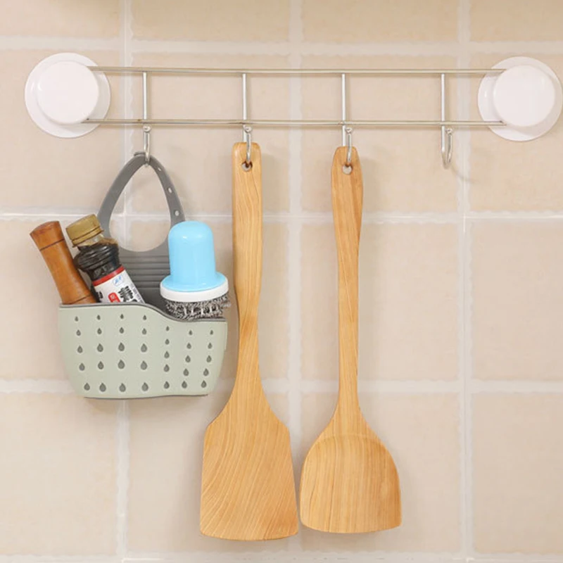 Kitchen Organizer Soap Sponge Drain Rack Sink Shelf Dish Drainer Portable Hanging Drain Basket Kitchen Gadget Kitchen Accessory