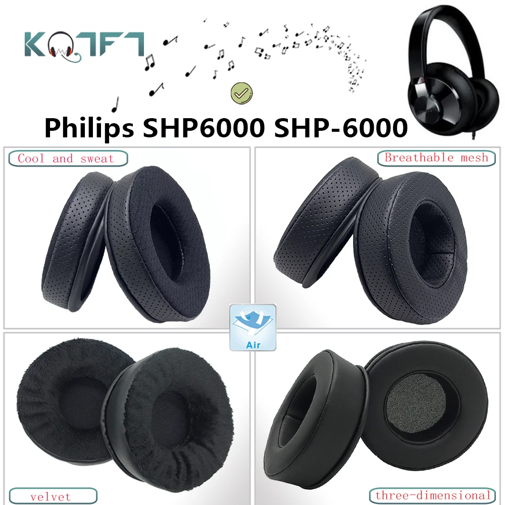 KQTFT Protein Da Nhung Thay Thế Nút Tai Nghe Bằng Cho Philips SHP6000 SHP-6000 Phần Bao Tai Gối Đệm Ly