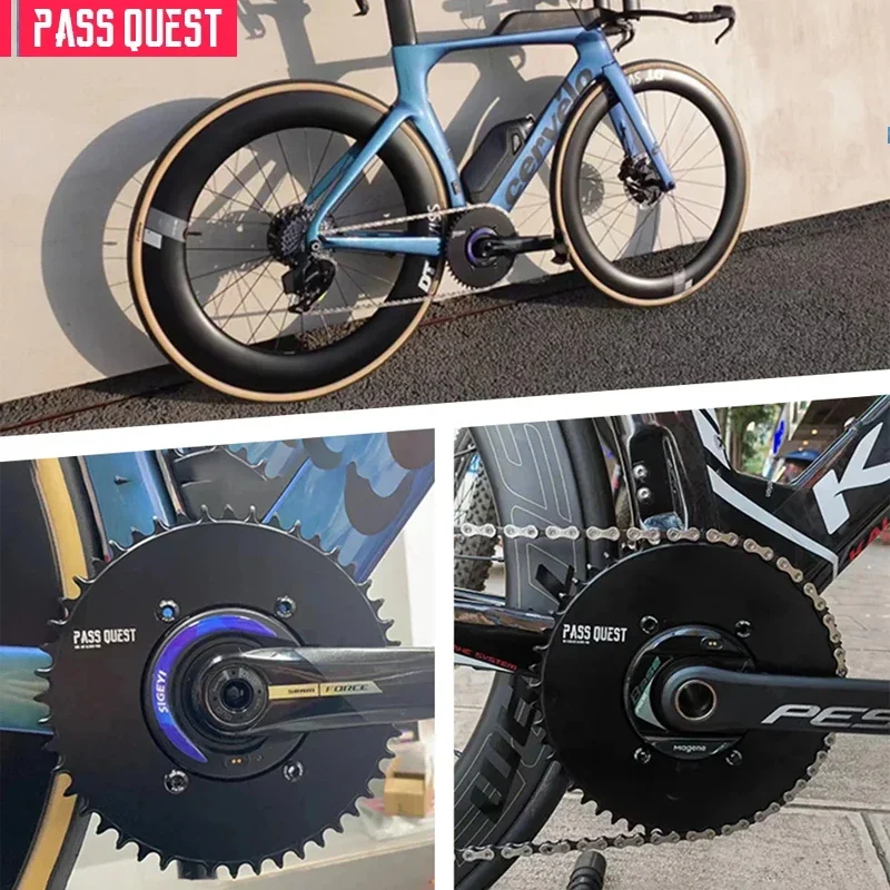 PASS QUEST X110 BCD (4-bolt AERO) Round Black AERO Narrow Wide Chainring