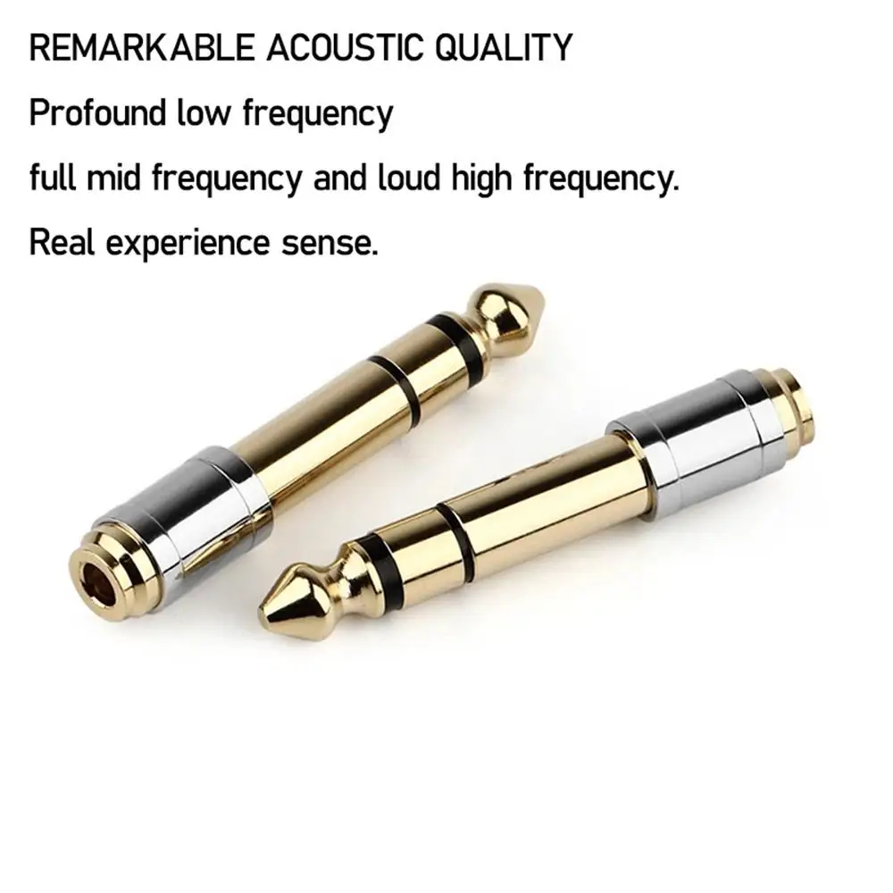 Jack 6.5 6.35mm Male Plug to 3.5mm Female Connector Headphone Amplifier Audio Adapter for Mobile Phone PC Notebook