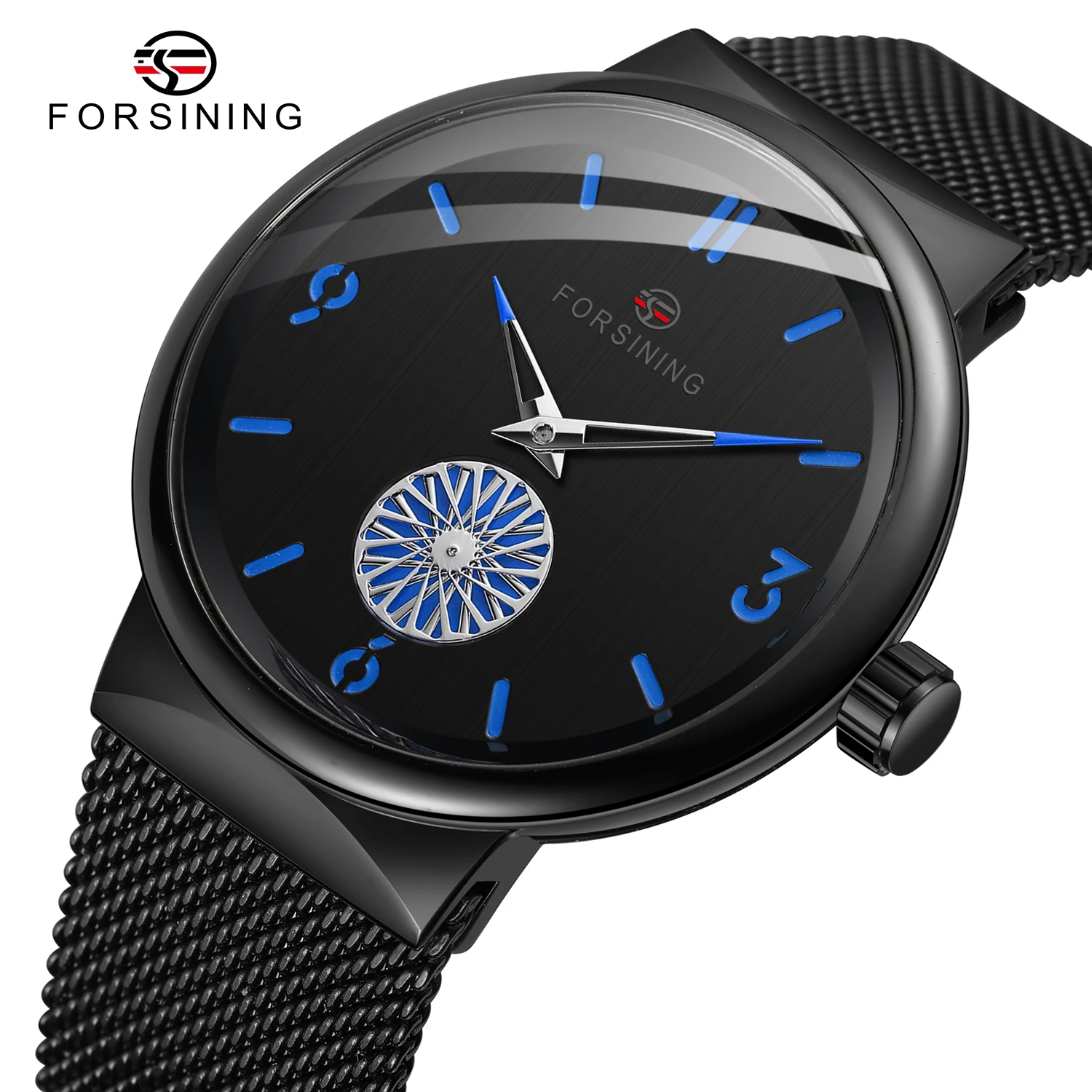 Forsining Big Brands Original Designer Mechanical Business Men Watch Waterproof Automatic Clockwork With Stainless Steel Band