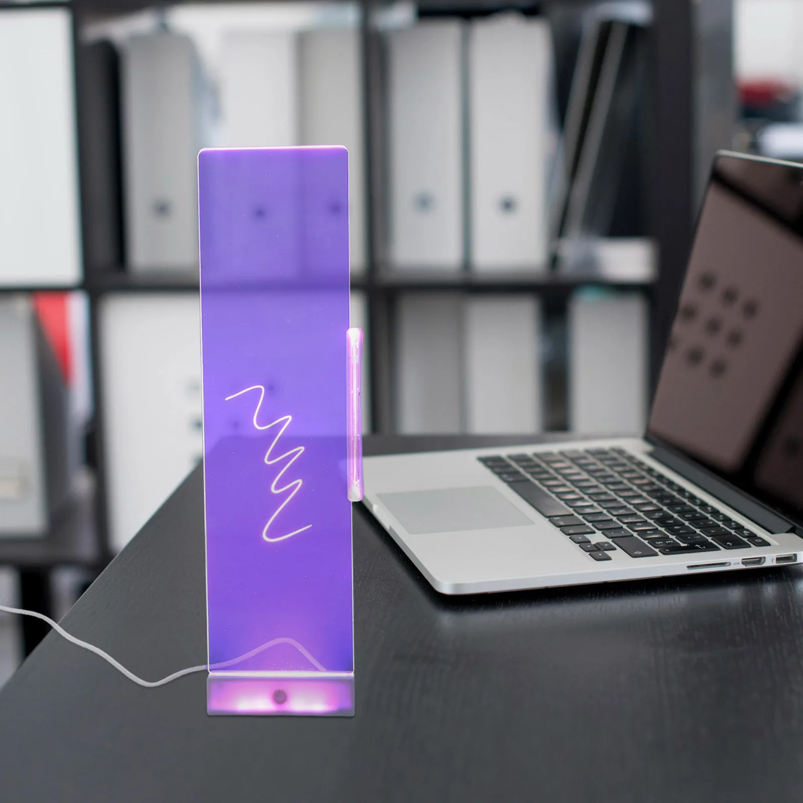 

1Set LED Glowing Monitor Memo Board Transparent Side Panel Desktop Note Holder Message Board for Computer Office Organization