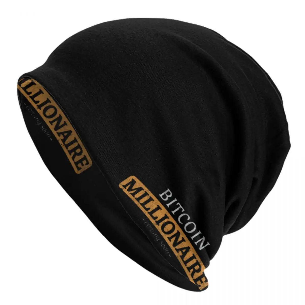 Custom Bitcoin Millionaire Coming Soon Skullies Beanies Caps Unisex Knitted Hat Adult BTC Blockchain Coins Bonnet Hats