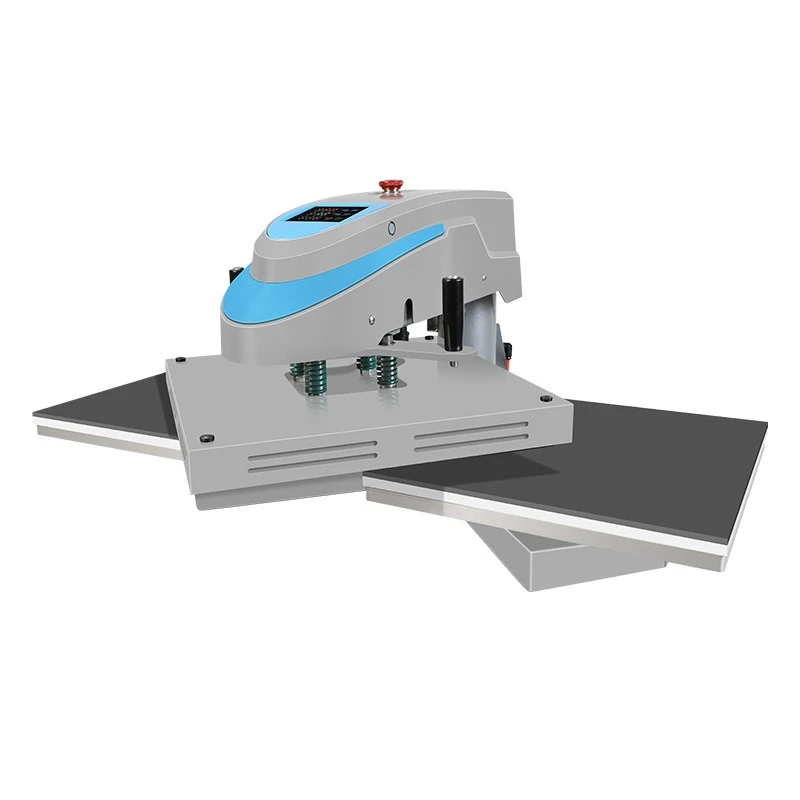Pneumatic double-station heat transfer machine, automatic high-pressure printing of clothes
