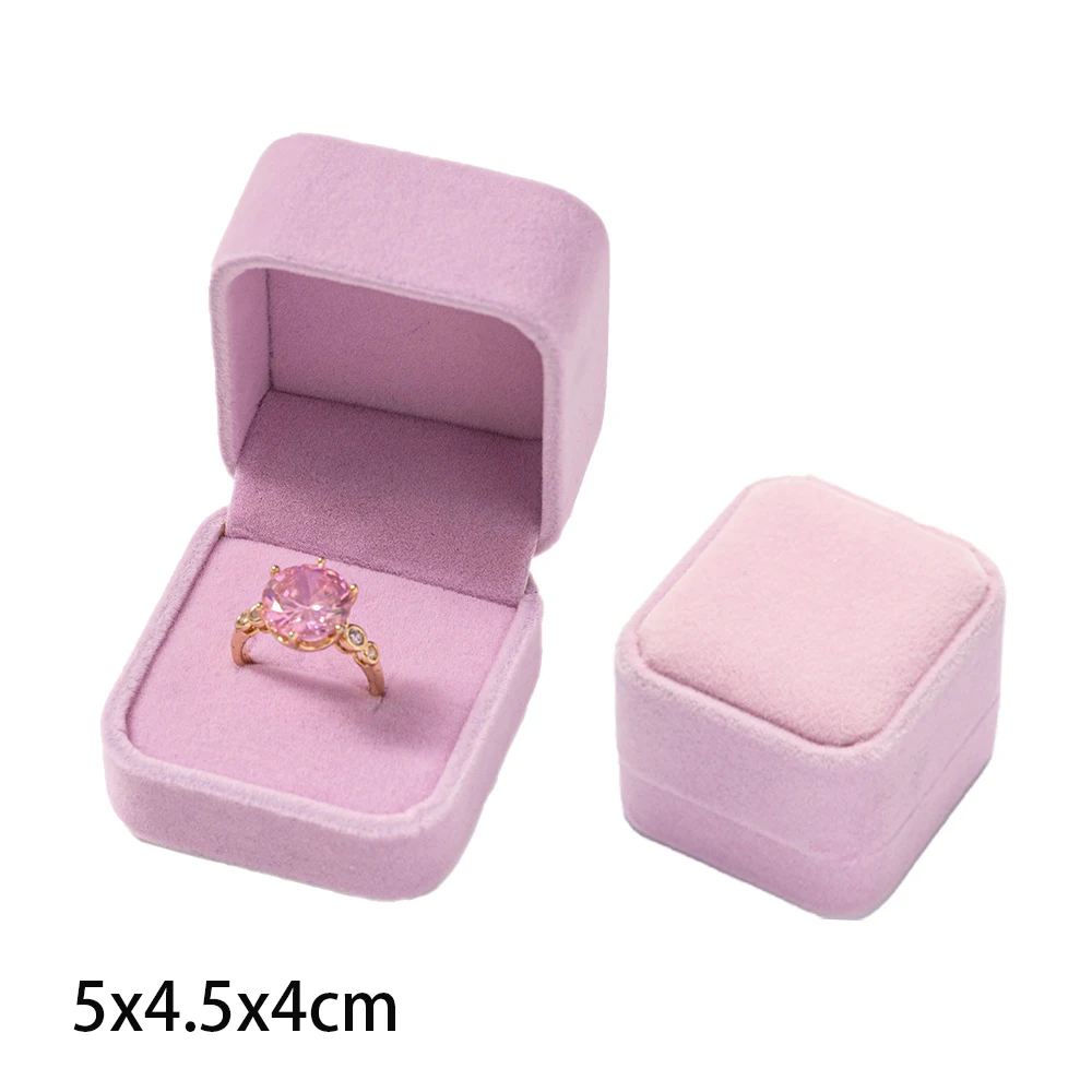 Platz Verlobung Samt Ohrring Ring Verpackung Box Schmuck Organizer Valentinstag Geschenk Fall Ring Display Lagerung Großhandel