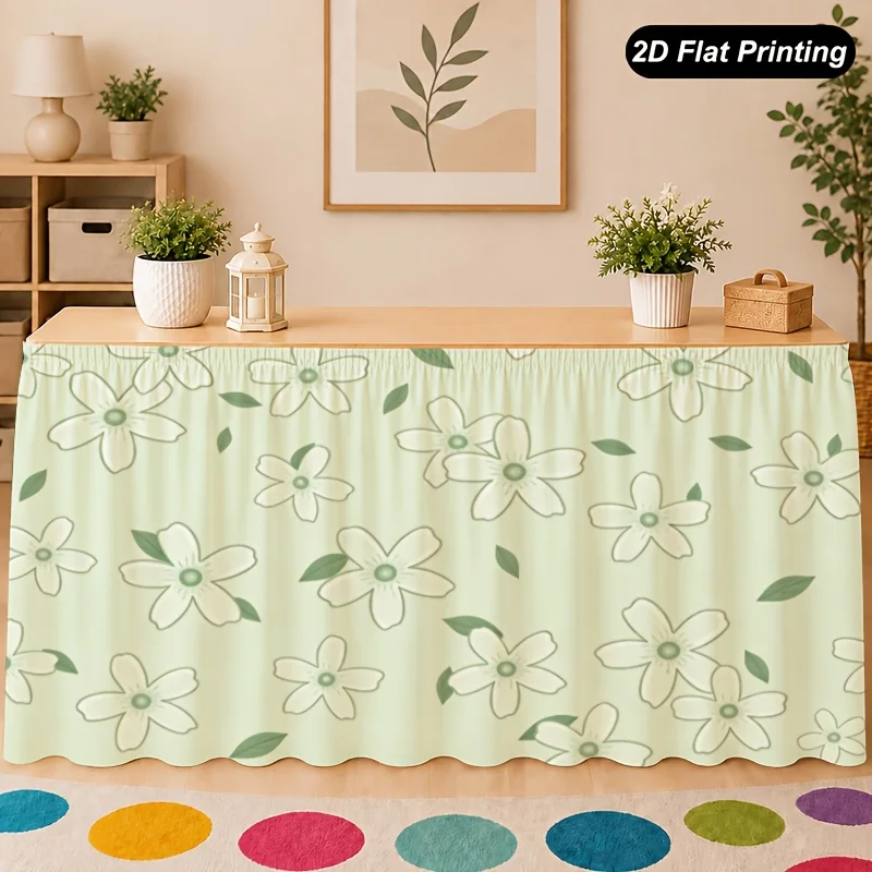 One-piece tablecloth, mint green, simple contour table runner, perfect for decorating the family kitchen.zyc