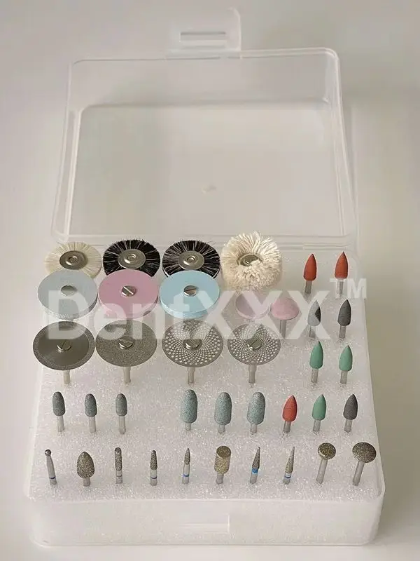35Pcs/Set Polishing Hp Kit Ceramic Porcelain Grinding Tool Diamond Burs Brush Material
