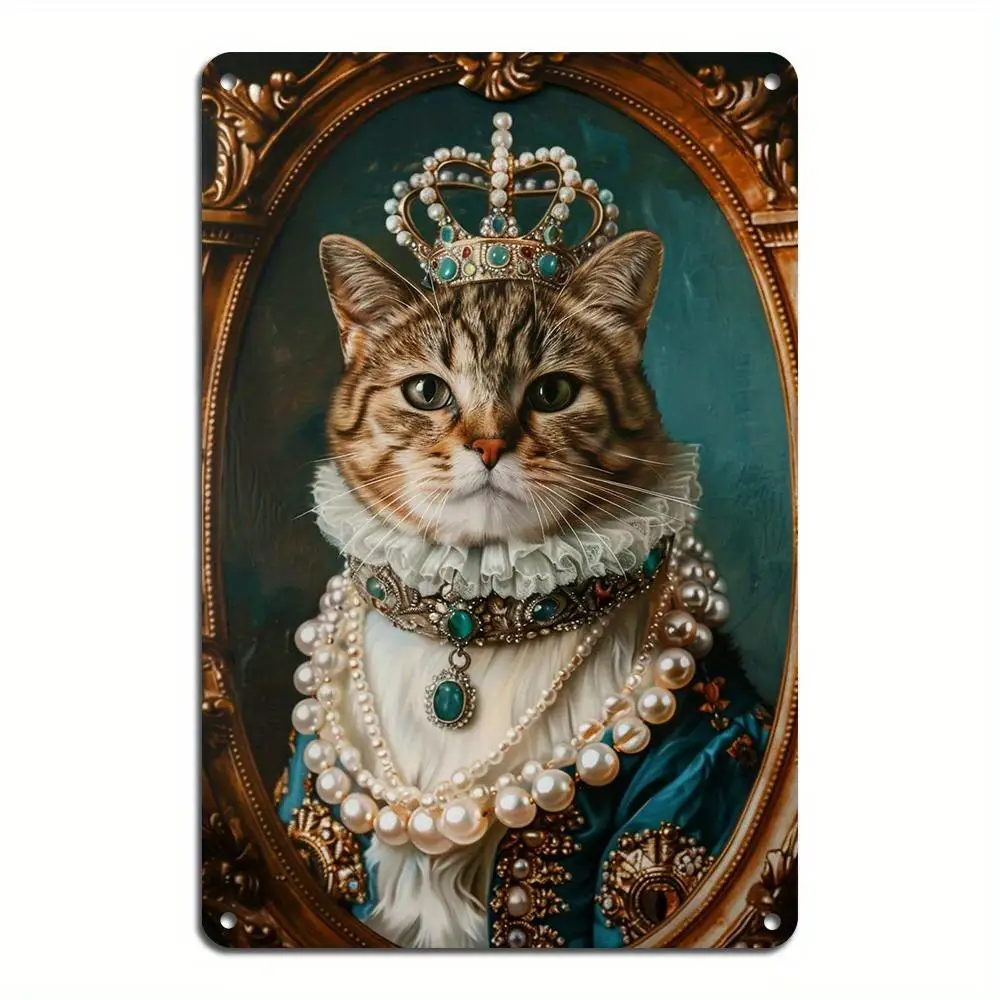 Precioso gato de Metal para pared, construcción de hierro, resistente al agua, con retrato de gato elegante, Ideal para decoración del hogar y la Oficina, 1 ud.