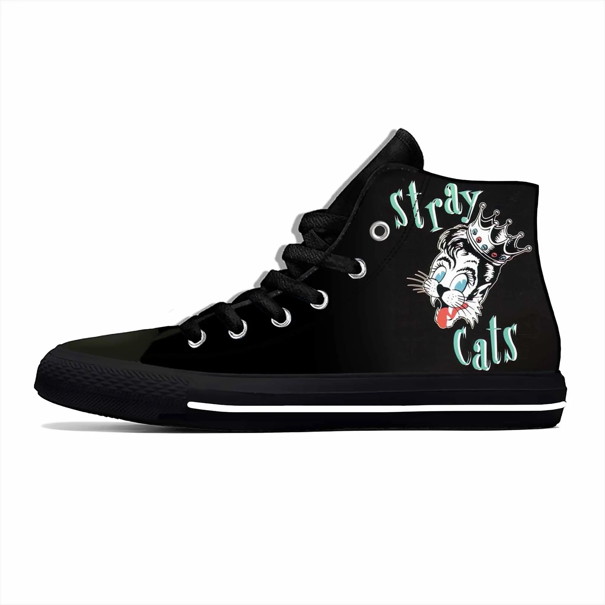 Zapatillas de tela informales con estampado 3D para hombre y mujer, zapatos ligeros y transpirables con diseño de cantante de banda de Rock y música de gato, a la moda