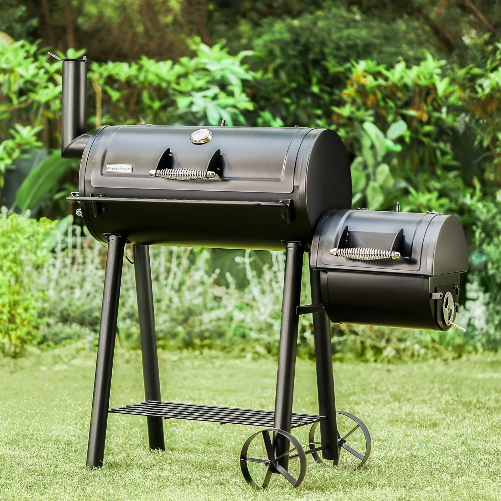 

BBQ Grill Charcoal Offset Smoker Pit Outdoor Cooker Barbecue Tools Portable