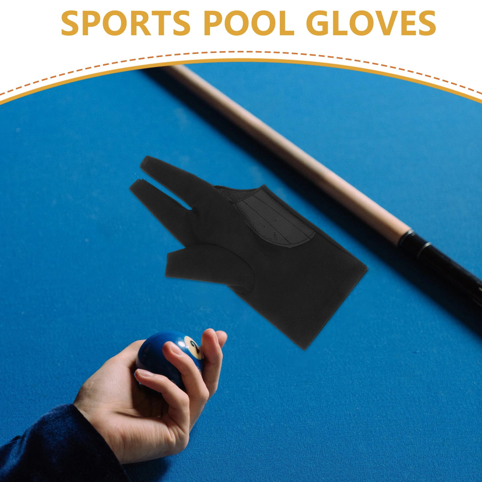 

2 Pcs Pool Gloves Bowling Billiard Left Hand for Men Billiards Accessories Profession