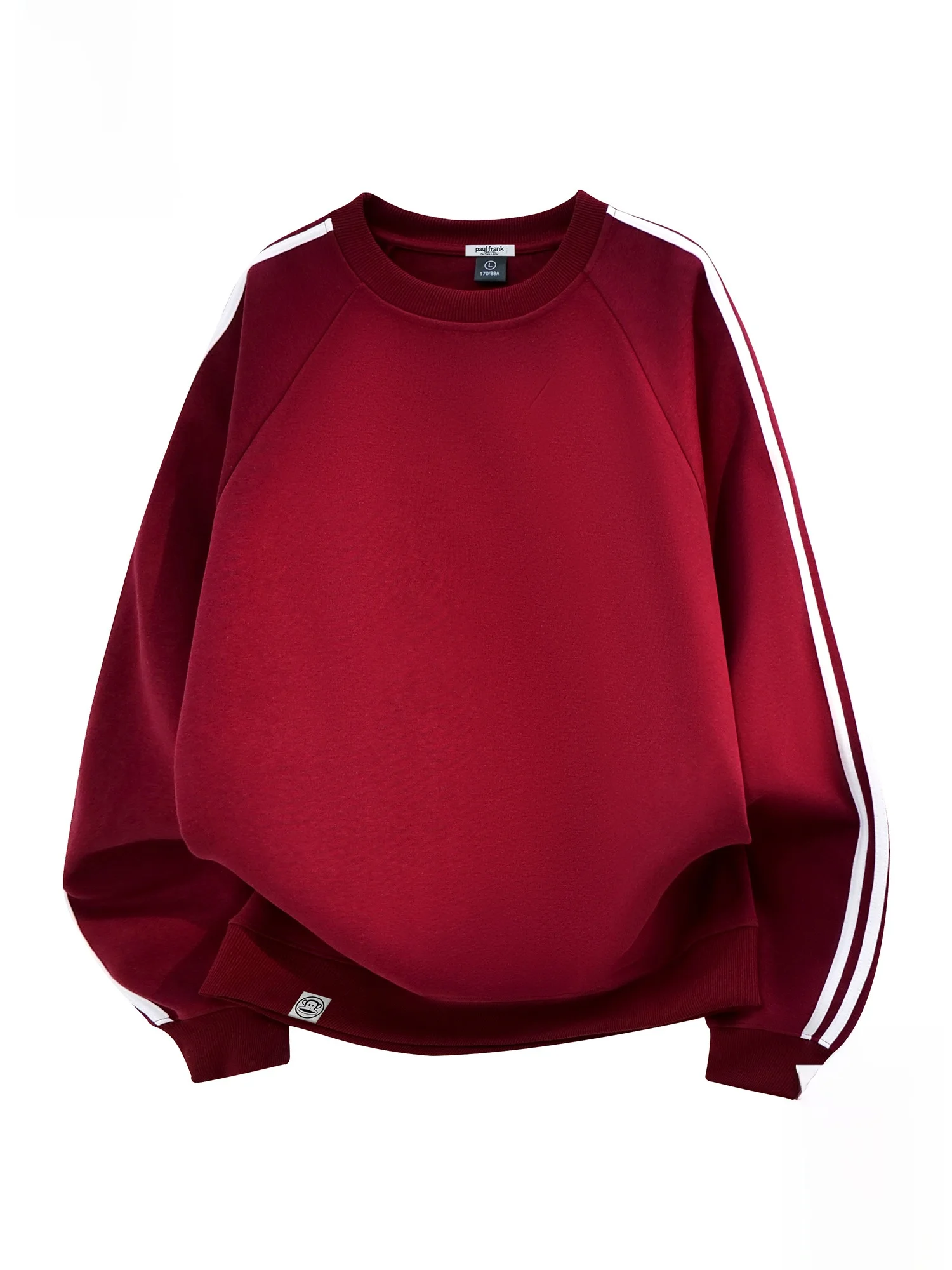 

Мужская зимняя повседневная свободная толстовка Paul Frank Large Mouth Monkey с круглым вырезом, в полоску, с цветными блоками, с длинными рукавами