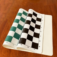 Universal Roll-up Leather Chess Board Lightweight Tournament Chess Mat Portable Soft Rollable Chess Board For Beginners