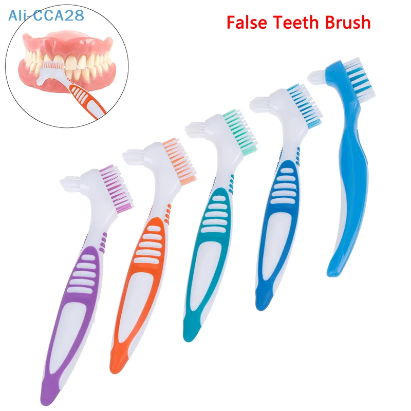 

Denture Cleaning Brush Dedicated Denture False Teeth Brush Oral Care Tooth Brush