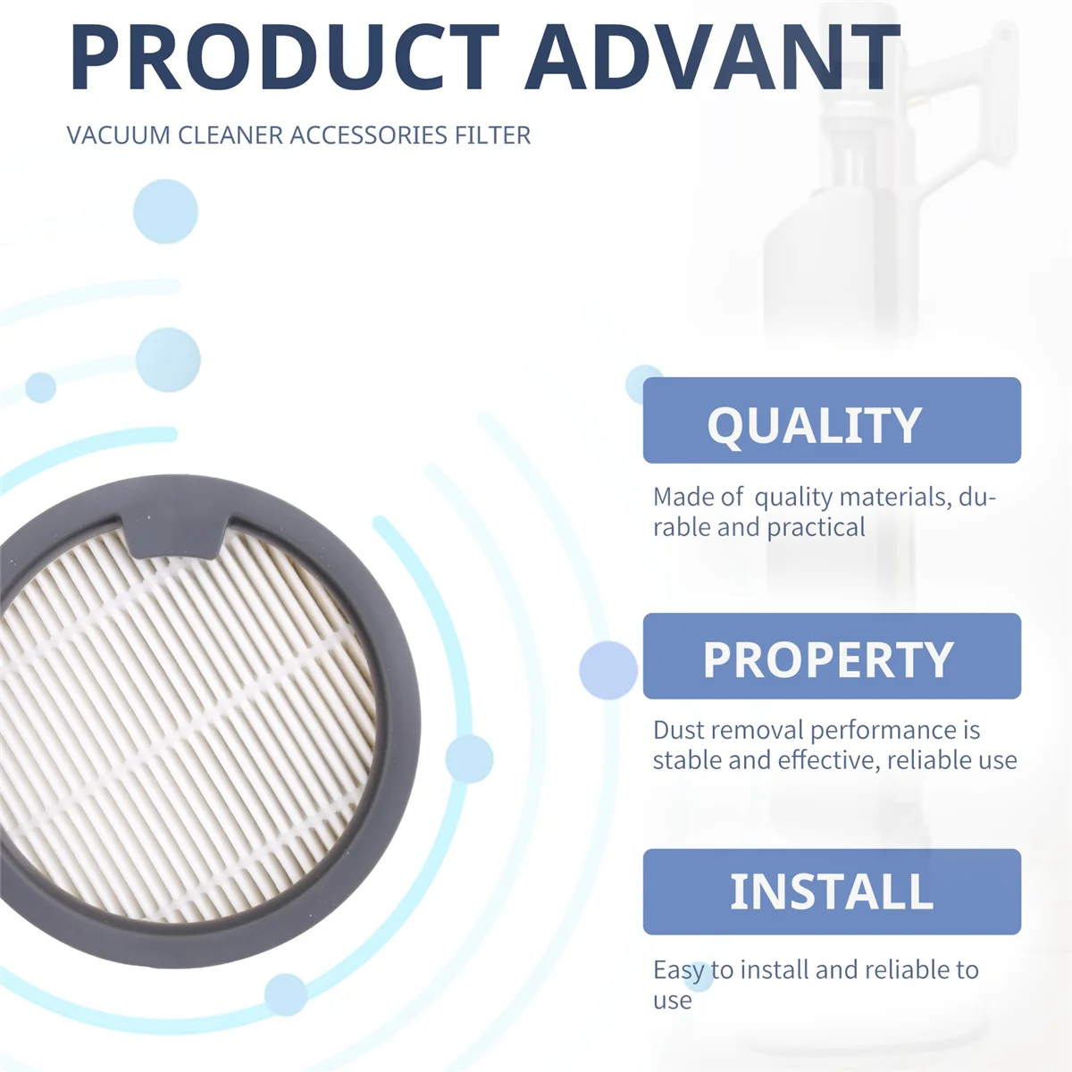 A01M Suitable for Dreame Vacuum Cleaner Accessories M12/M13 Roller Brush Filter Elements B