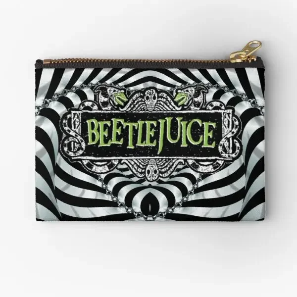 Beetlejuice  Zipper Pouches Storage Underwear Cosmetic Men Socks Bag Women Pocket Coin Packaging Key Pure Wallet Panties Money