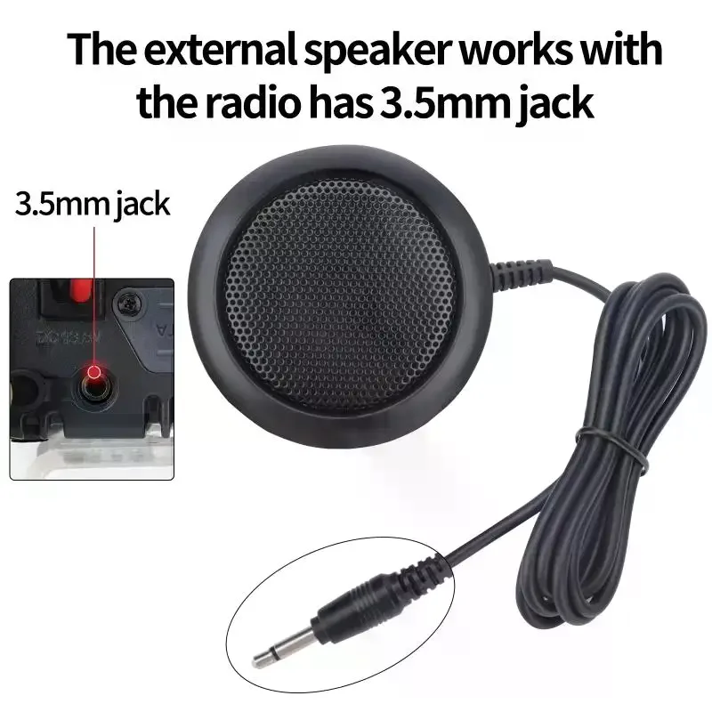 Universal 3.5mm Audio Plug Car Radio Mini External Speaker Clear Sound With KG-M70 AR-M6 AR-318 CB Mobile Radio