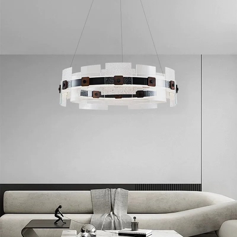 

High end Italian minimalist living room pendant light, postmodern Nordic master bedroom room light, straight bar dining room