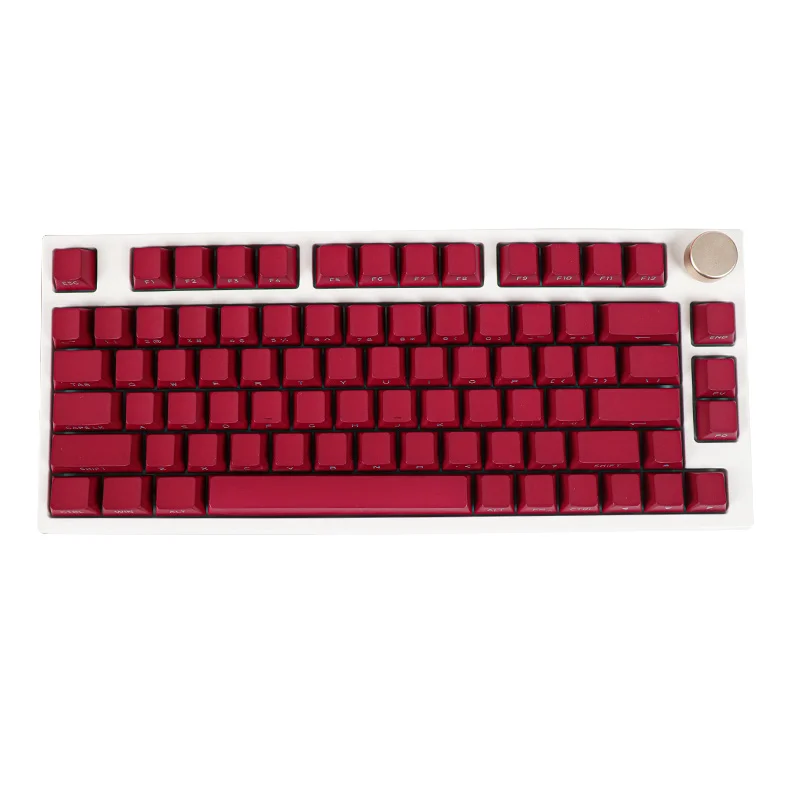 133 Keys Classic Red Keycaps for Mechanical Keyboard PBT Double Shot OEM Height Side Print Backlight Shine AULA F75 Ajazz AK820