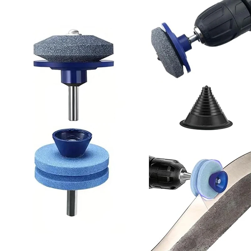 Lawn Mower Sharpening Stone Abrasive Disc Block Universal Wear-Resistant Polishing and Grinding Tool Brown Corundum Sharpener