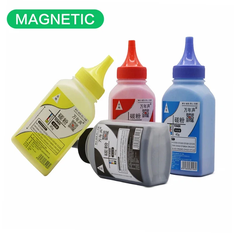 4 PCS Compatible Toner Color Powder For HP CE310A CE320A CE410A CF210A CF350A CF380A Color Laser Printer Toner Bottle