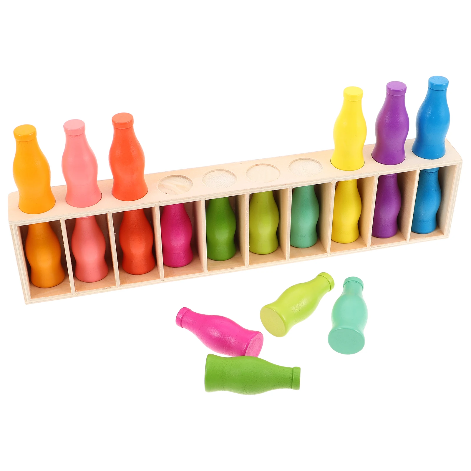 1 Juego 1 Juego Montessori educativo de madera Color sensorial mejora la coordinación mano-ojo habilidades cognitivas niños pequeños preescolar