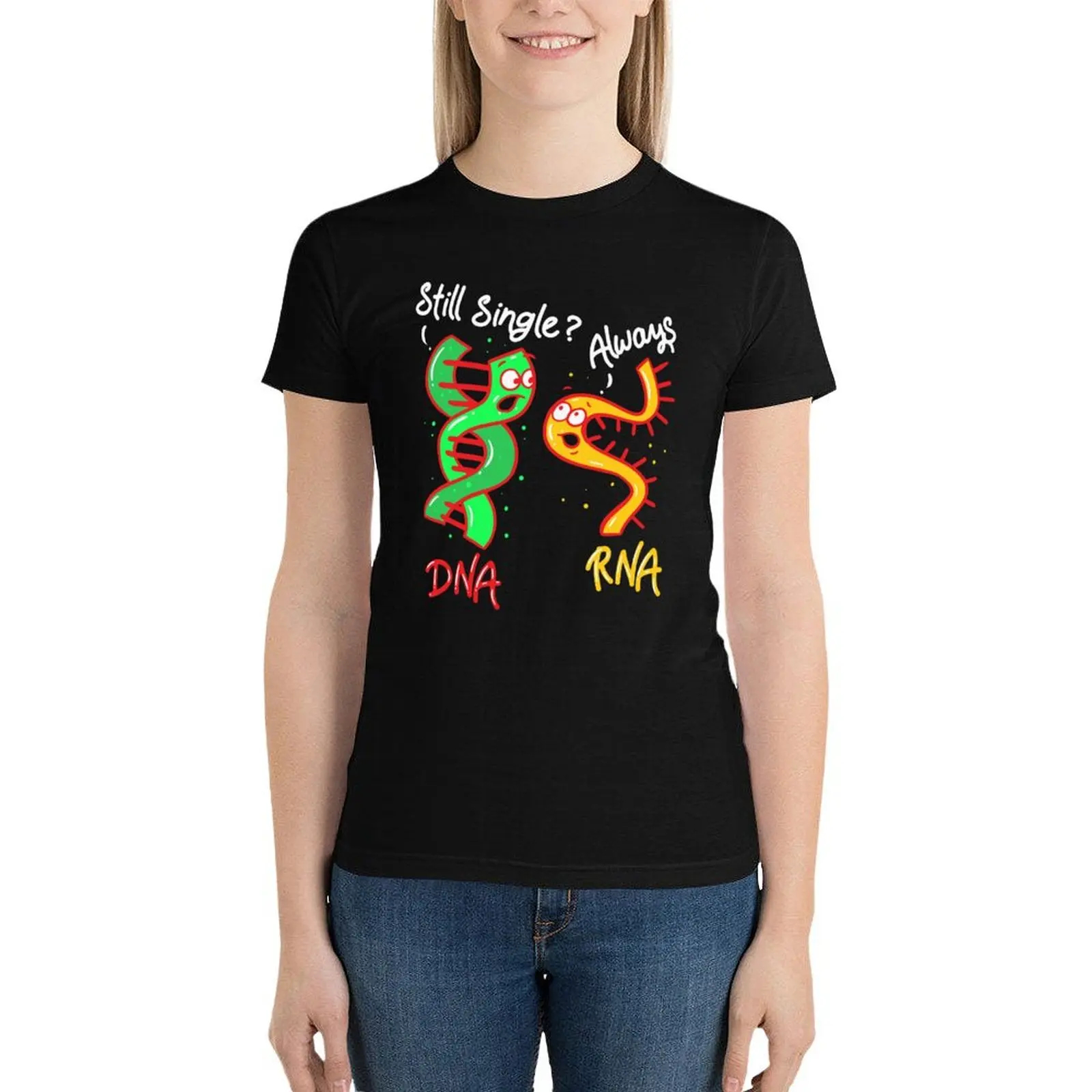 Biologie Genetica Dna Rna Single Gift T-Shirt Vrouwelijke Kleding Dierenprint Shirt Voor Meisjes T-Shirts Voor Vrouwen