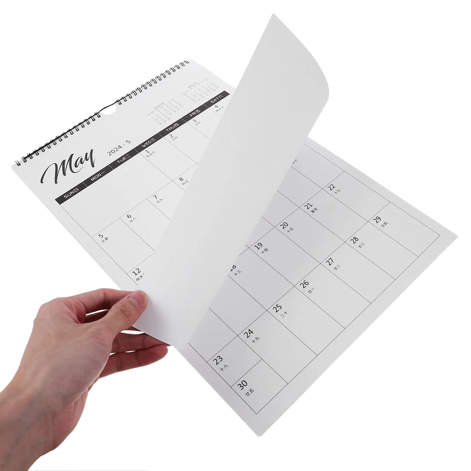 

Monthly Wall Calendar Hanging Calendar with Clear Printed Dates and Blank Planning Space for Office Home Holiday Family Daily