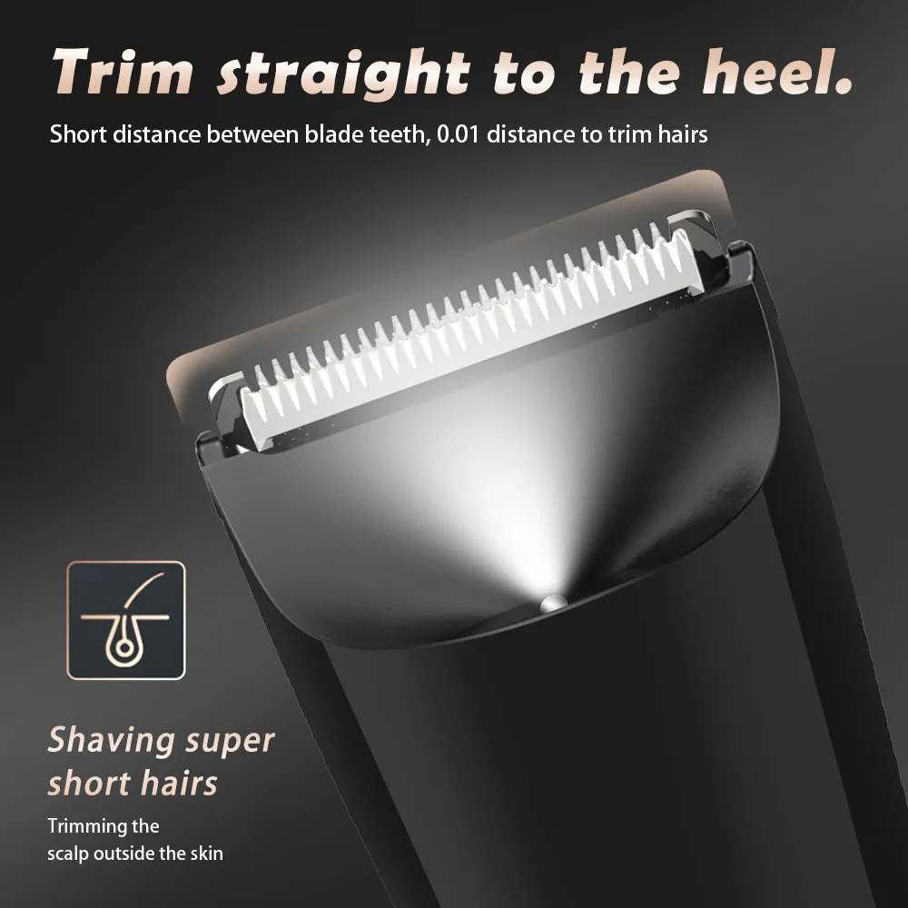 Digital Display Electric Light Household Body Hair Trimmer Rechargeable Shaver Electric Hair Cut