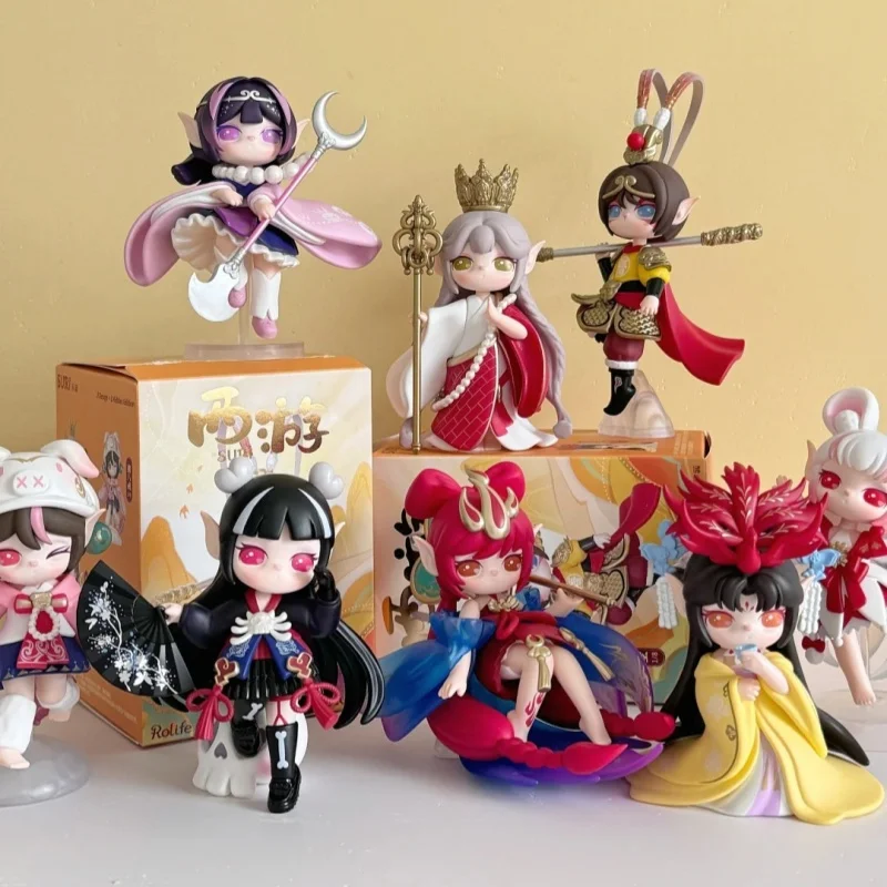 Серия Suri Journey To The West, слепая коробка, фигурка, игрушка, украшение для рабочего стола, подарки на день рождения, кавайный подарок на день рождения, коллекционные куклы